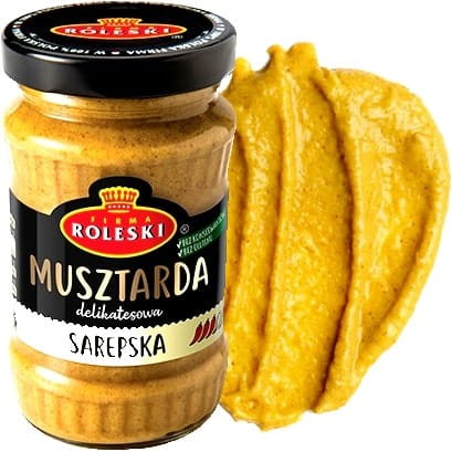 Musztarda Sarepska ŚREDNIO OSTRA Delikatesowa Bez Glutenu 175g ROLESKI