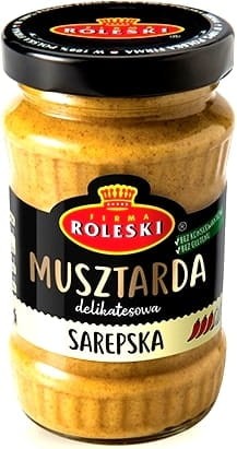 Musztarda Sarepska ŚREDNIO OSTRA Delikatesowa Bez Glutenu 175g ROLESKI