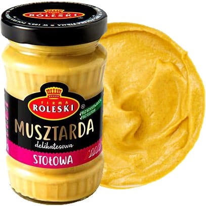 Musztarda Stołowa ŁAGODNA Delikatna Bez Glutenu w Słoiczku 175g ROLESKI