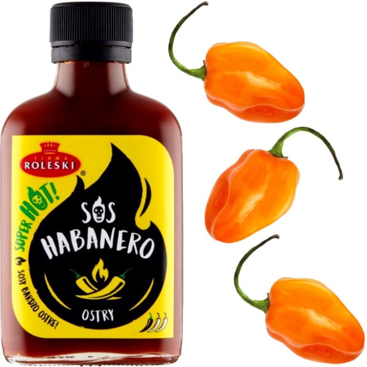 Ostry Sos Habanero Chili SUPER HOT Bez Konserwantów Mały 120g ROLESKI