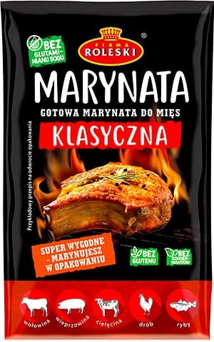 Marynata KLASYCZNA Do Mięsa Grilla Bez Glutenu i Konserwantów 200g ROLESKI