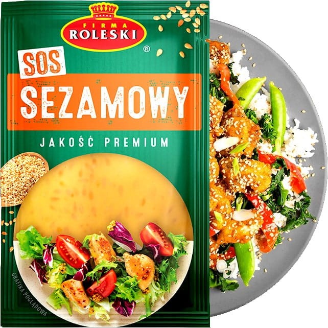 Sos Sezamowy Do Sałatek i Kanapek Bez Konserwantów Saszetka 50g ROLESKI