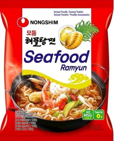 KARTON Koreańska Zupka Błyskawiczna Instant Owoce Morza Ramyun 20x125g NONGSHIM