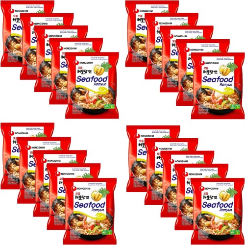 KARTON Koreańska Zupka Błyskawiczna Instant Owoce Morza Ramyun 20x125g NONGSHIM