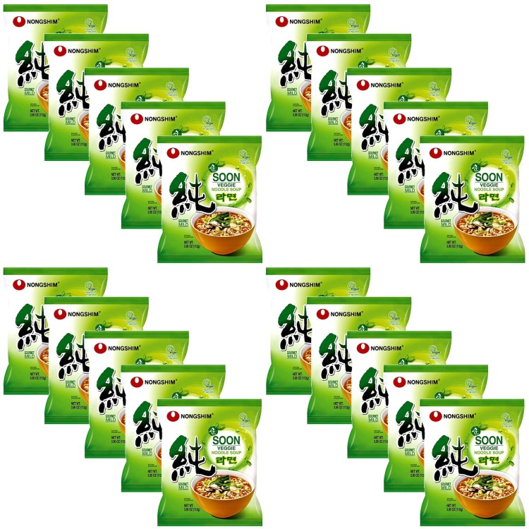KARTON Koreańska Zupka Błyskawiczna Instant Soon Veggie Ramyun 20x112g NONGSHIM