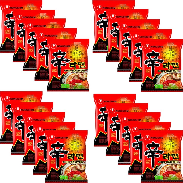 KARTON Koreańska Zupka Błyskawiczna Instant Shin Ramyun 20x120g NONGSHIM
