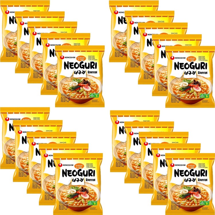 KARTON Koreańska Zupka Błyskawiczna Instant Neoguri Owoce Morza Łagodna 20x120g NONGSHIM