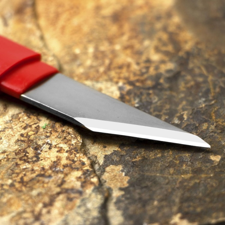 Kanetsune 420J2 Japoński Czerwony Bardzo Ostry Nóż Do Owoców Kiridashi 4cm