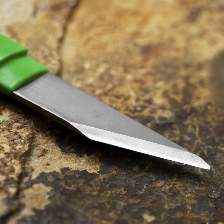 Kanetsune 420J2 Japoński Zielony Bardzo Ostry Nóż Do Owoców Kiridashi 4cm