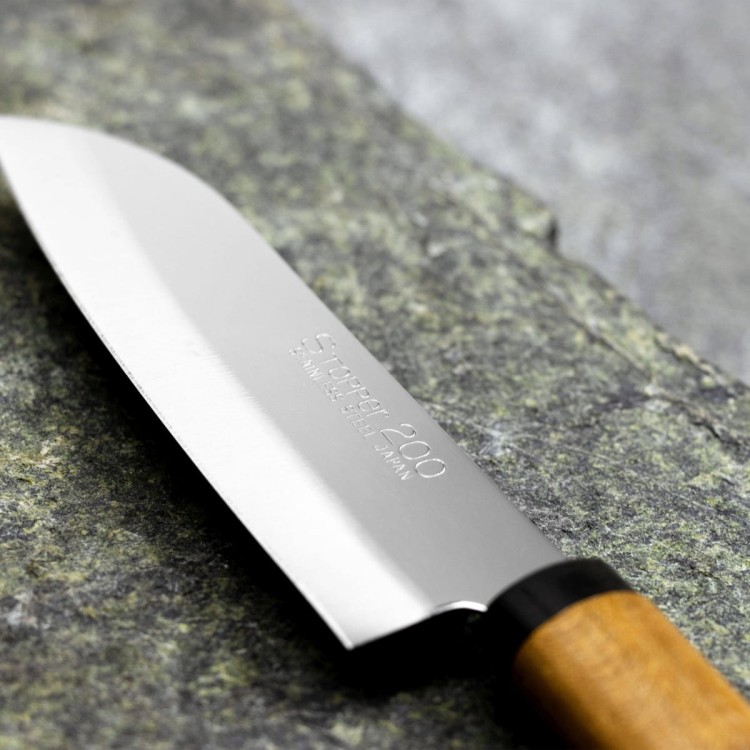 Kanetsune 420J2 Japoński Nożyk Nóż Do Owoców z Drewnianą Pochwą Etui 10,5cm
