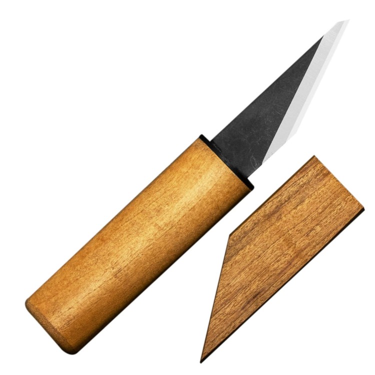 Kanetsune SK-4 Japoński Bardzo Ostry Nóż Kiridashi 4,8cm Drewno Wiśni