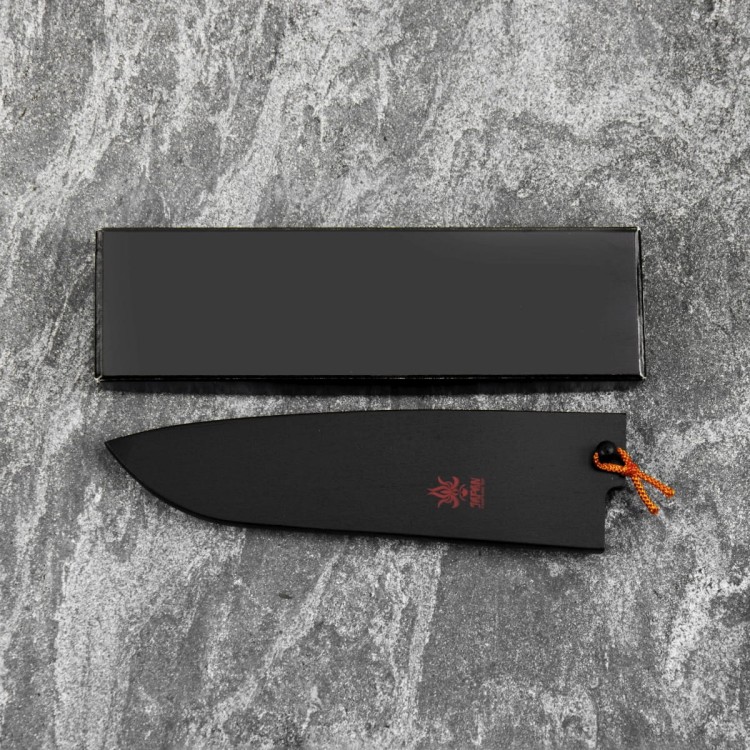 Kanetsune Drewniana Saya Japoński Ochraniacz Etui Na Nóż Santoku 18cm