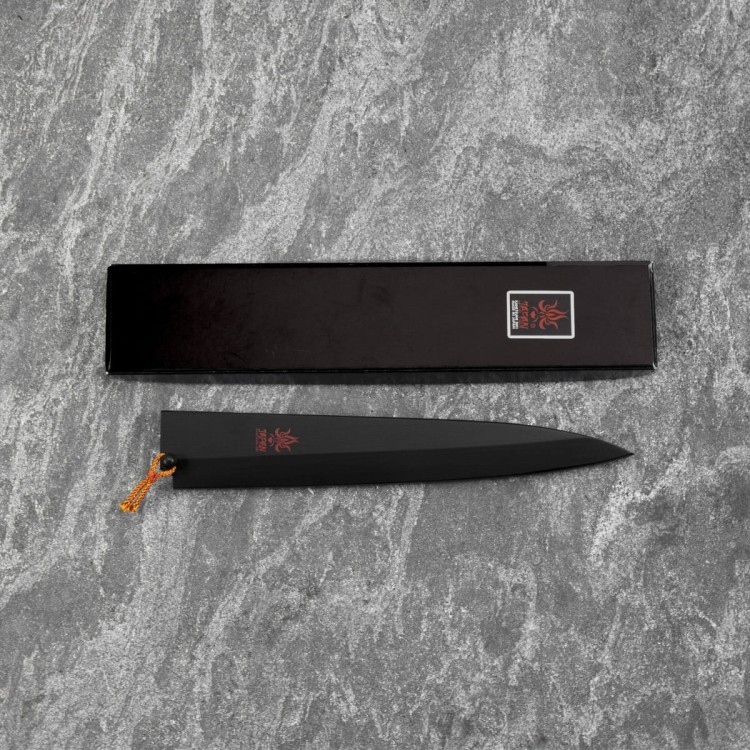 Kanetsune Drewniana Saya Japoński Ochraniacz Na Nóż Do Sushi Yanagiba 24cm