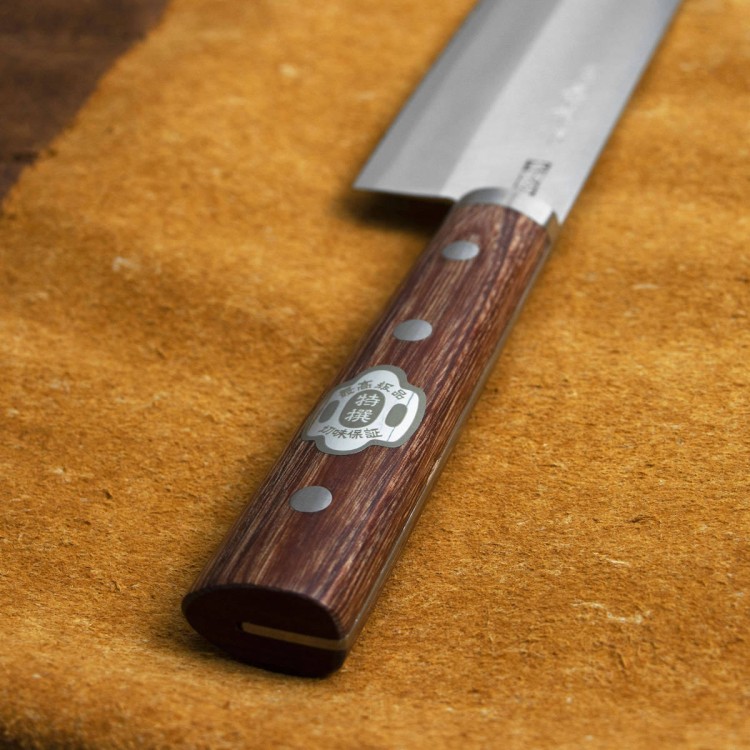 Kanetsune 2000 Shirogami#2/SS Japoński Ostry Nóż Kuchenny Nakiri 16,5cm