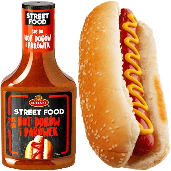 Sos Do Hot Dogów i Parówek Dla Wegan Bez Konserwantów Gęsty 365g ROLESKI