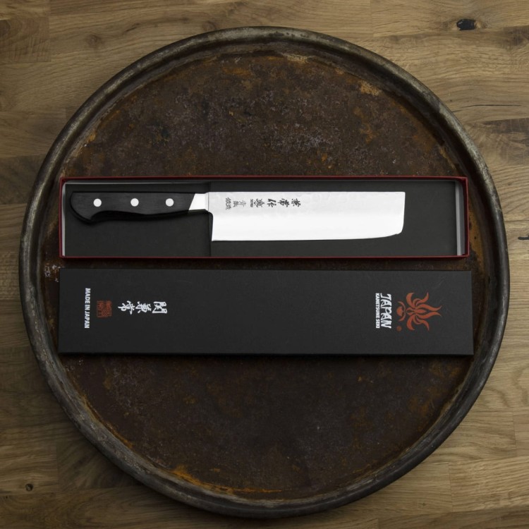 Kanetsune YH-3000 Aogami#2/SS Japoński Nóż Tasak Nakiri Do Siekania 16,5cm