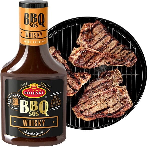 Gęsty Sos BBQ Ze Szkocką Whisky Barbecue Do Mięsa Na Grilla 365g ROLESKI