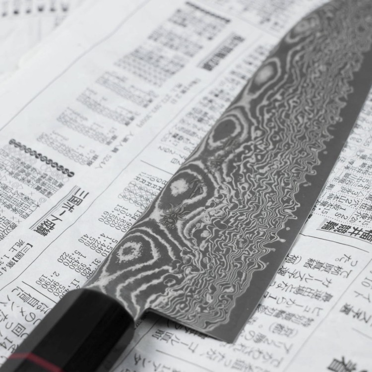 Kanetsune Namishibuki SG-2 Japoński Nóż Santoku 18cm i Ochraniacz Saya