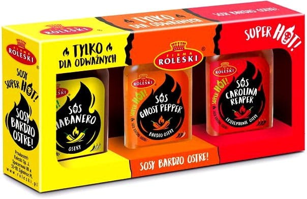 Zestaw Bardzo Ostrych Sosów Carolina Ghost Habanero SUPER HOT 345g ROLESKI