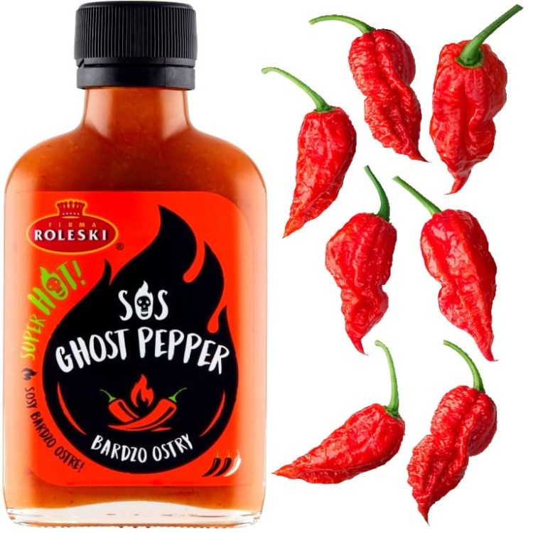 Zestaw Bardzo Ostrych Sosów Carolina Ghost Habanero SUPER HOT 345g ROLESKI