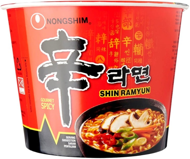 KARTON Koreańska Zupka Błyskawiczna Instant Shin Ramyun Kubek Cup 16x114g NONGSHIM