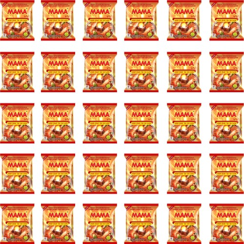 KARTON Tajska Zupka Błyskawiczna Makaron Instant Krewetki Kremowe Tom Yum 30x55g MAMA
