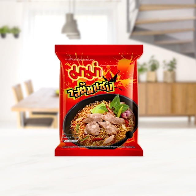 KARTON Tajska Zupka Błyskawiczna Makaron Instant Wieprzowina Tom Saab 30x55g MAMA