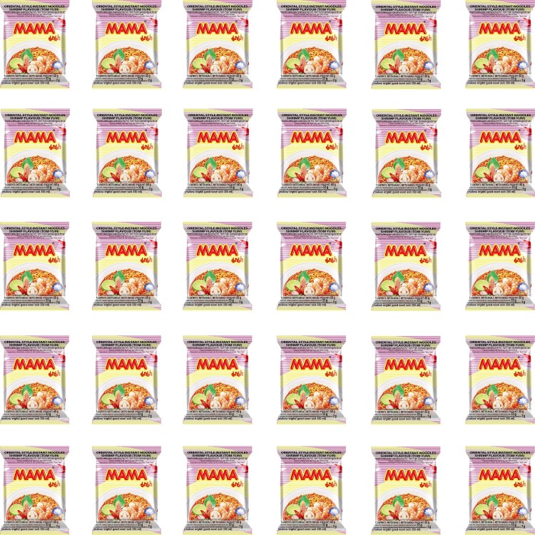KARTON Tajska Zupka Błyskawiczna Makaron Instant Krewetki Tom Yum 30x60g MAMA