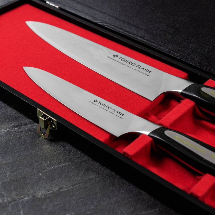 Tojiro Flash Zestaw Nóż Szefa Kuchni 21 cm + Nóż Uniwersalny 15 cm