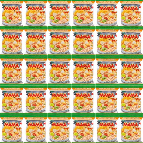 KARTON Tajska Zupka Błyskawiczna Makaron Instant Wieprzowina Tom Yum 30x60g MAMA