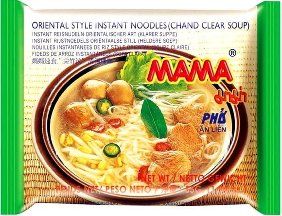 KARTON Tajska Zupka Błyskawiczna Makaron Ryżowy Instant Vermicelli Chand Clear 30x55g MAMA