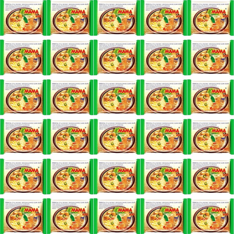 KARTON Tajska Zupka Błyskawiczna Makaron Ryżowy Instant Vermicelli Chand Clear 30x55g MAMA