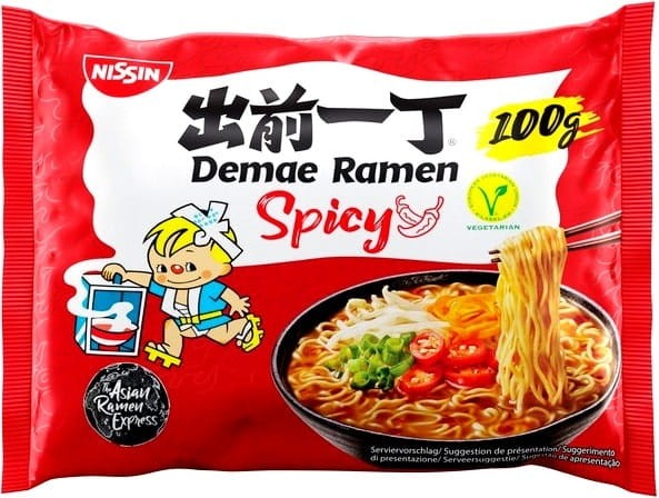 KARTON Japońska Zupka Błyskawiczna Makaron Instant Demae Ramen Ostra 30x100g NISSIN