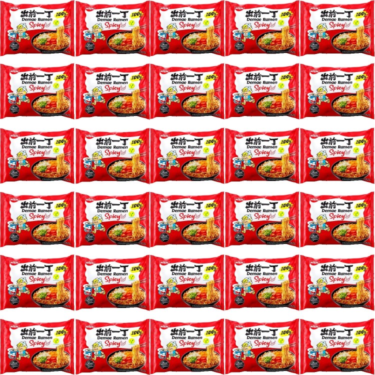 KARTON Japońska Zupka Błyskawiczna Makaron Instant Demae Ramen Ostra 30x100g NISSIN