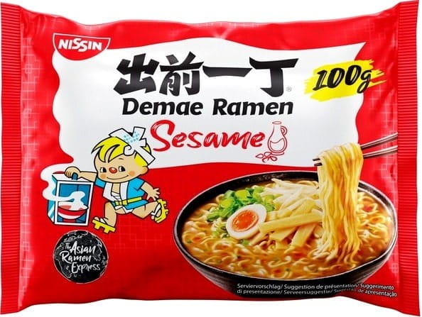 KARTON Japońska Zupka Błyskawiczna Makaron Instant Demae Ramen Sezam 30x100g NISSIN
