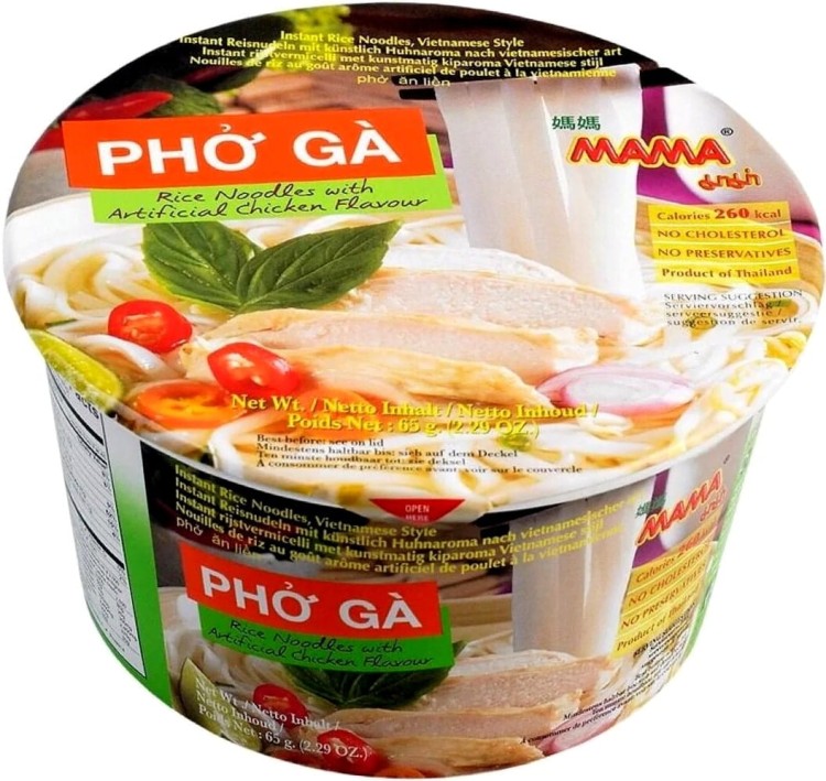 Tajska Zupka Błyskawiczna Makaron Ryżowy Instant Kurczak Pho Ga Cup 65g MAMA