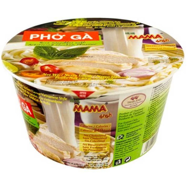 Tajska Zupka Błyskawiczna Makaron Ryżowy Instant Kurczak Pho Ga Cup 65g MAMA