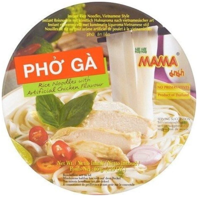 Tajska Zupka Błyskawiczna Makaron Ryżowy Instant Kurczak Pho Ga Cup 65g MAMA