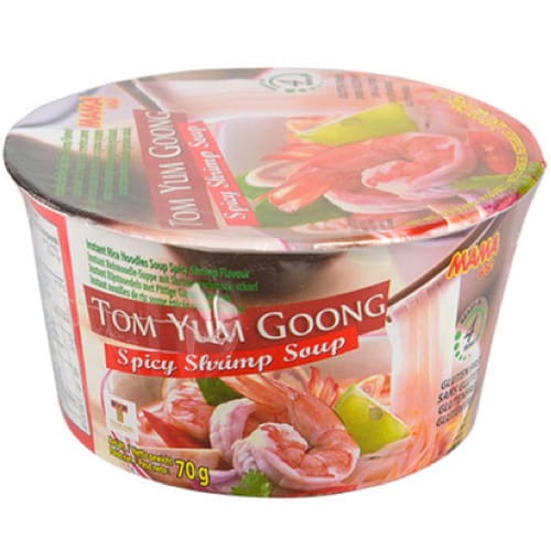 Tajska Zupka Błyskawiczna Makaron Ryżowy Instant Krewetki Tom Yum Cup 70g MAMA