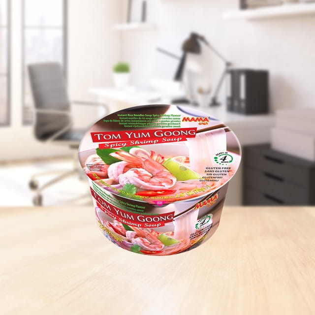 Tajska Zupka Błyskawiczna Makaron Ryżowy Instant Krewetki Tom Yum Cup 70g MAMA