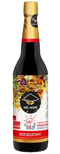 Chiński Sos Sojowy Jasny 41% Light Soy Sauce 625ml Bezglutenowy MR. MING