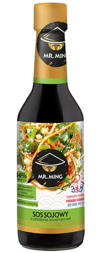 Sos Sojowy Jasny Light 44% Mniej Soli Less Salt 150ml Bezglutenowy MR. MING