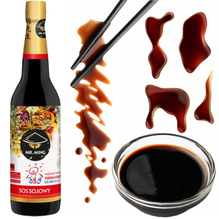 Chiński Sos Sojowy Jasny 41% Light Soy Sauce 625ml Bezglutenowy MR. MING