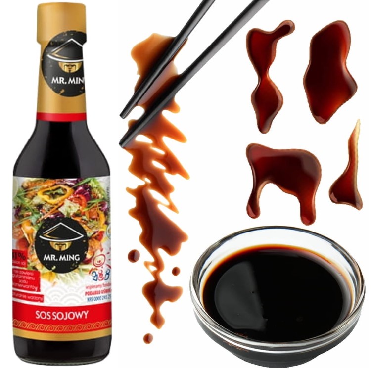 Chiński Sos Sojowy Jasny 41% Light Soy Sauce 150ml Bezglutenowy MR. MING