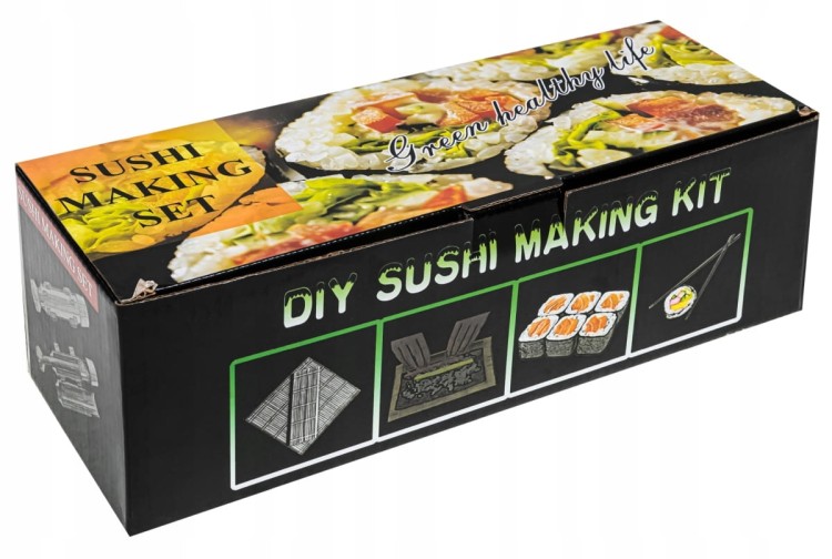 Zestaw Maszynka Roller Do Robienia Sushi z Rolką Mata Nóż Pałeczki XXL