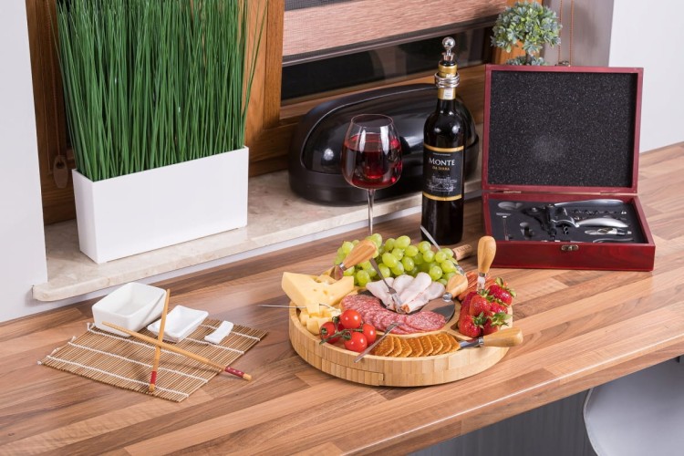 Zestaw Mata i Ceramika Do Serwowania Zawijania Sushi Przekąsek 5 Elementów