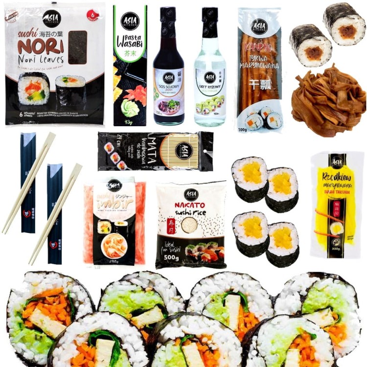 Zestaw Do Sushi Na Początek 11 Produktów DODATKI STARTER PLUS - NA PREZENT