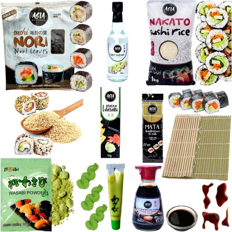 Zestaw Do Robienia Sushi 8 Produktów Dla Początkujących Startowy Na Prezent