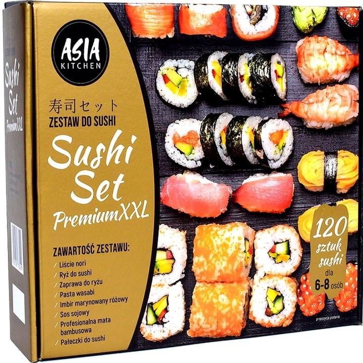 Zestaw Do Robienia Sushi Premium XXL ASIA KITCHEN + Sushi ROLLER Pomysł Na Prezent