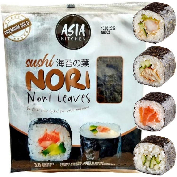 Wodorosty Algi Nori 10 Sztuk